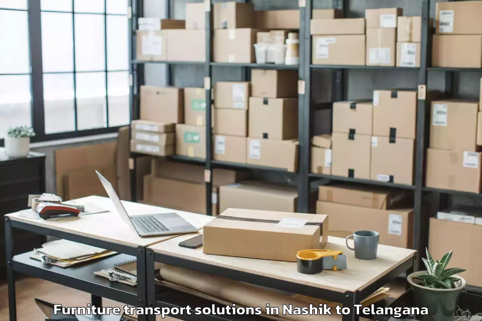 Expert Nashik to Shankarampet R Furniture Transport Solutions